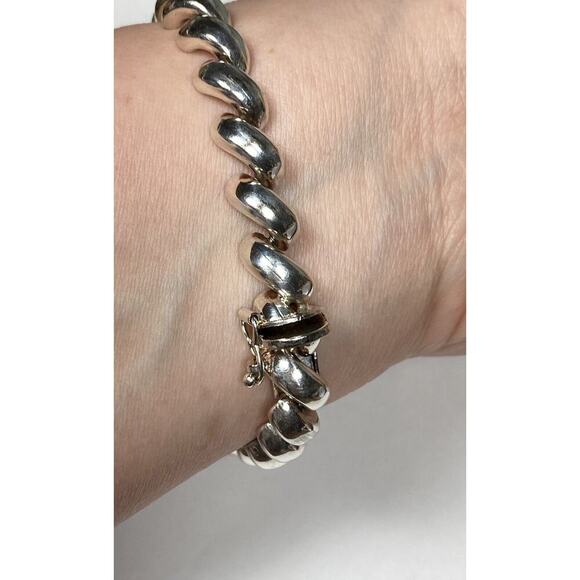 925 Italy Sterling Silver Bracelet Tennis 20.87g 7.5” - Picture 4 of 15